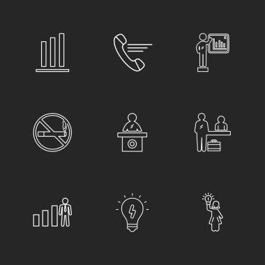 çeşitli tema app simgeler, vektör çizimler set