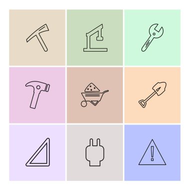 çeşitli tema app simgeler, vektör çizimler set