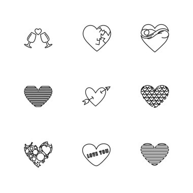 çeşitli tema app simgeler, vektör çizimler set