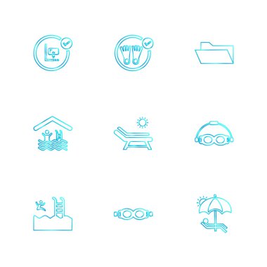 düz vektör çizim simgeler, App simgelerin ayarlamak  