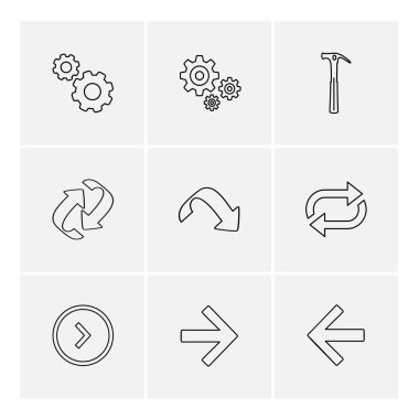 minimalist düz vektör app simgeleri beyaz arka plan üzerinde