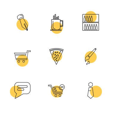 düz vektör çizim simgeler, App simgelerin ayarlamak  