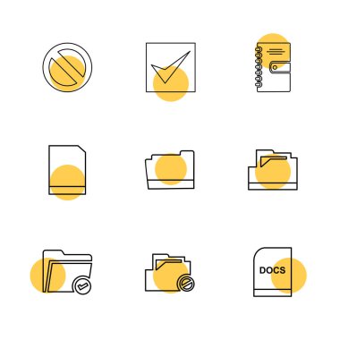 beyaz zemin üzerine minimalist düz vektör app simge kümesi