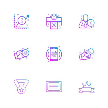 minimalist düz vektör app simgeleri beyaz arka plan üzerinde