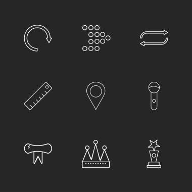 düz vektör çizim simgeler, App simgelerin ayarlamak  