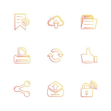 düz vektör çizim simgeler, App simgelerin ayarlamak  