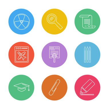 düz vektör çizim simgeler, App simgelerin ayarlamak  