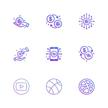 düz vektör çizim simgeler, App simgelerin ayarlamak  