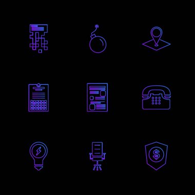 düz vektör çizim simgeler, App simgelerin ayarlamak  