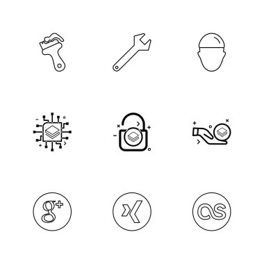 çeşitli tema app simgeler, vektör çizimler set