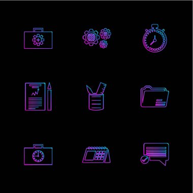 çeşitli tema app simgeler, vektör çizimler set