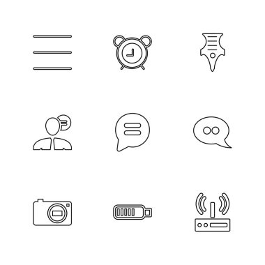 düz vektör çizim simgeler, App simgelerin ayarlamak  