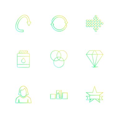 minimalist düz vektör app simgeleri beyaz arka plan üzerinde