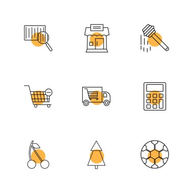 minimalist düz vektör app simgeleri beyaz arka plan üzerinde