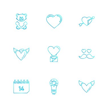 minimalist düz vektör app simgeleri beyaz arka plan üzerinde