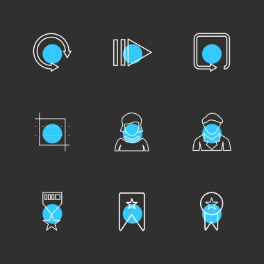 düz vektör çizim simgeler, App simgelerin ayarlamak  