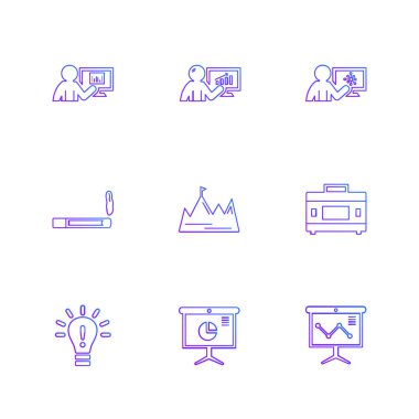 düz vektör çizim simgeler, App simgelerin ayarlamak  