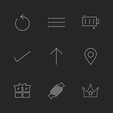 çeşitli tema app simgeler, vektör çizimler set