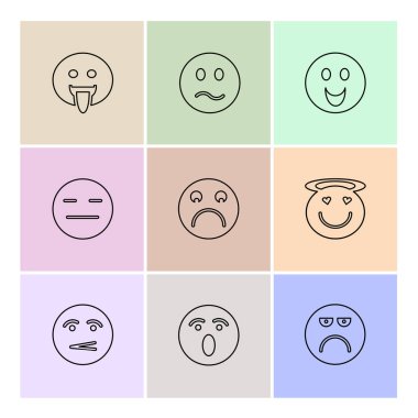 çeşitli tema app simgeler, vektör çizimler set