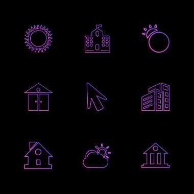 düz vektör çizim simgeler, App simgelerin ayarlamak  