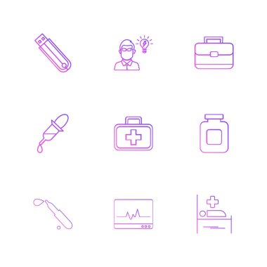 düz vektör çizim simgeler, App simgelerin ayarlamak          