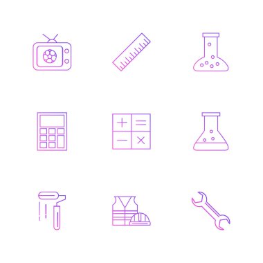 düz vektör çizim simgeler, App simgelerin ayarlamak          