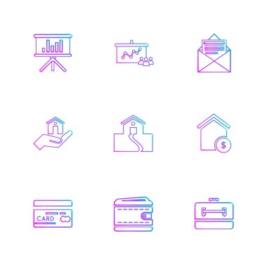 minimalist düz vektör app simgeleri beyaz arka plan üzerinde