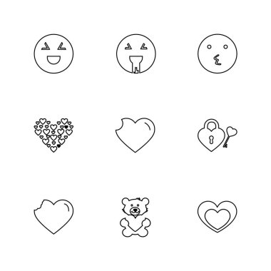 minimalist düz vektör app simgeleri beyaz arka plan üzerinde