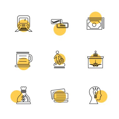 çeşitli tema app simgeler, vektör çizimler set