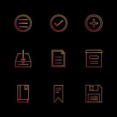 düz vektör çizim simgeler, App simgelerin ayarlamak          