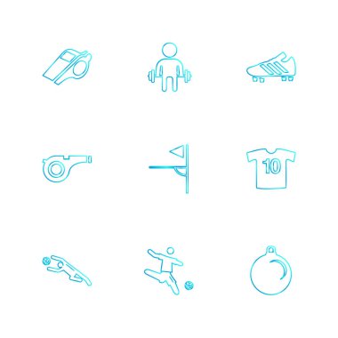 beyaz zemin üzerine minimalist düz vektör app simge kümesi