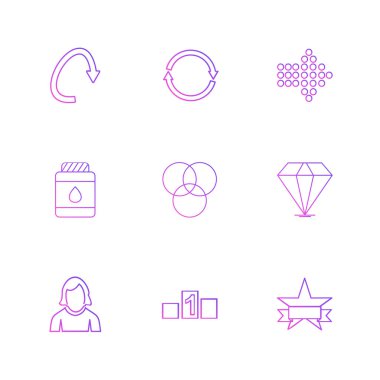 düz vektör çizim simgeler, App simgelerin ayarlamak  