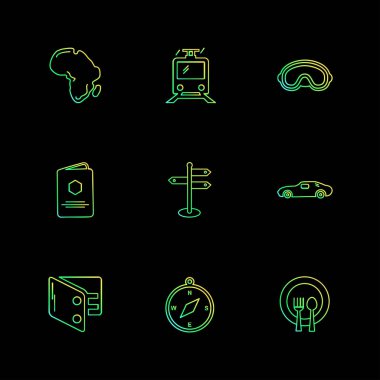 Farklı minimalist düz vektör app simgeleri           