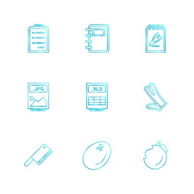 düz vektör çizim simgeler, App simgelerin ayarlamak         