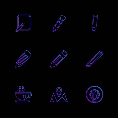 düz vektör çizim simgeler, App simgelerin ayarlamak 