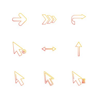 çeşitli tema app simgeler, vektör çizimler set