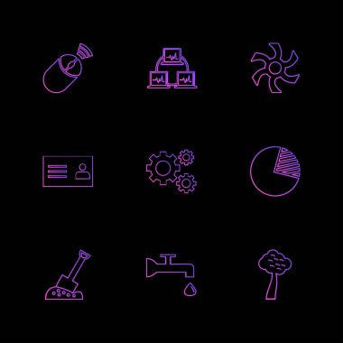 düz vektör çizim simgeler, App simgelerin ayarlamak 