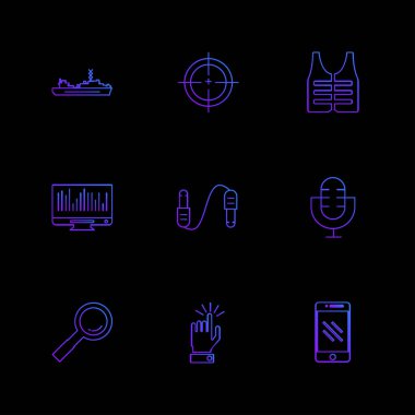 düz vektör çizim simgeler, App simgelerin ayarlamak  