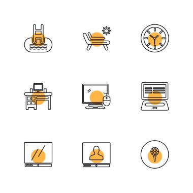 düz vektör çizim simgeler, App simgelerin ayarlamak  