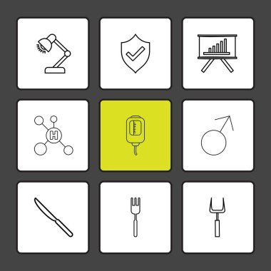 düz vektör çizim simgeler, App simgelerin ayarlamak  