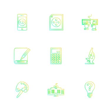 düz vektör çizim simgeler, App simgelerin ayarlamak  