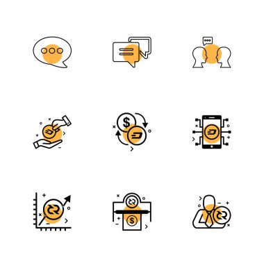 minimalist düz vektör app simgeleri beyaz arka plan üzerinde