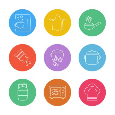 düz vektör çizim simgeler, App simgelerin ayarlamak  