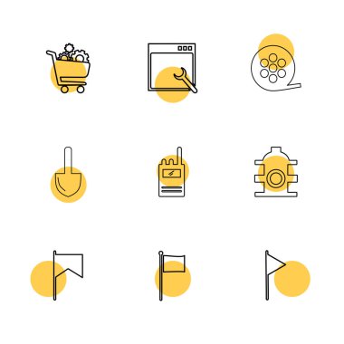 minimalist düz vektör app simgeleri beyaz arka plan üzerinde