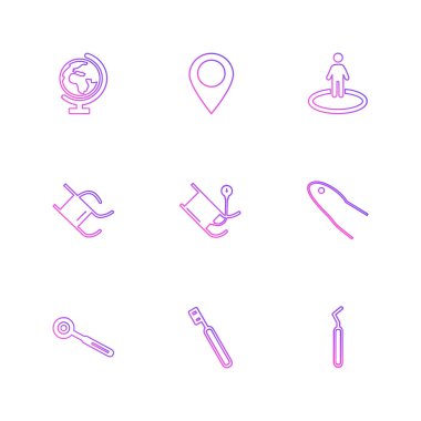 düz vektör çizim simgeler, App simgelerin ayarlamak  