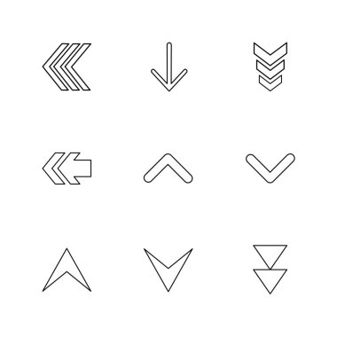 beyaz zemin üzerine minimalist düz vektör app simge kümesi