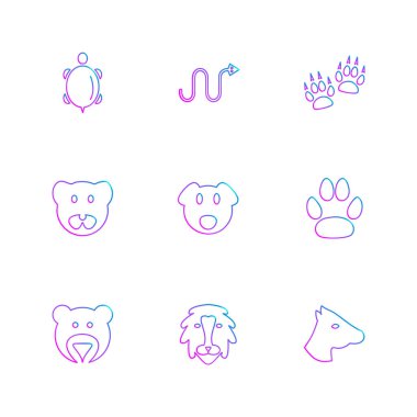 beyaz zemin üzerine minimalist düz vektör app simge kümesi