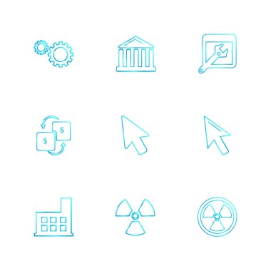 Farklı minimalist düz vektör app simgeleri           