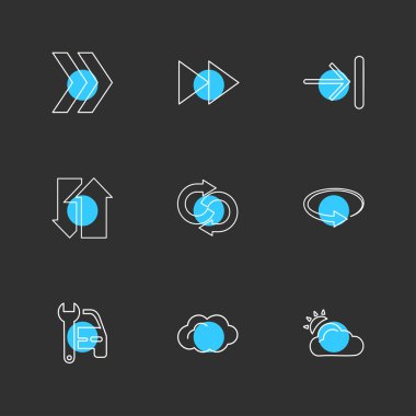 düz vektör çizim simgeler, App simgelerin ayarlamak  
