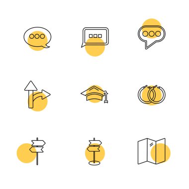 düz vektör çizim simgeler, App simgelerin ayarlamak  